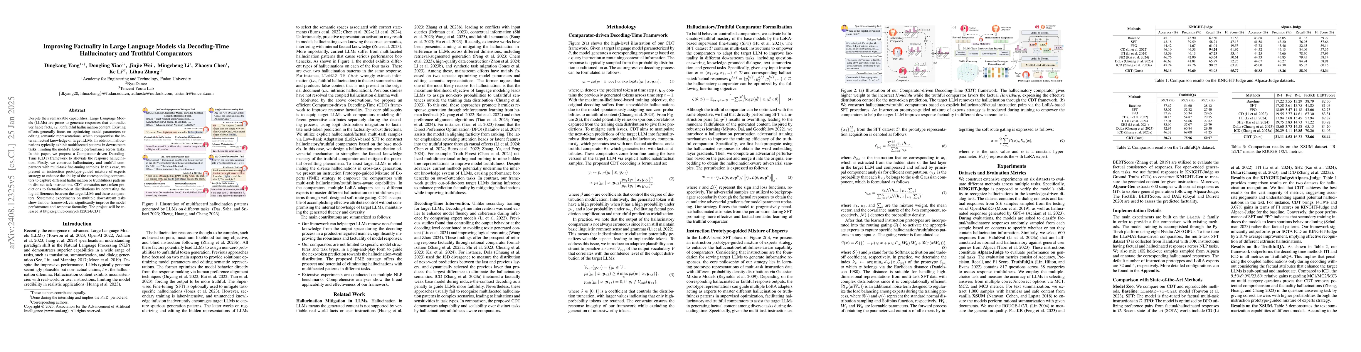 Thumbnail for Improving Factuality in Large Language Models via Decoding-Time
  Hallucinatory and Truthful Comparators