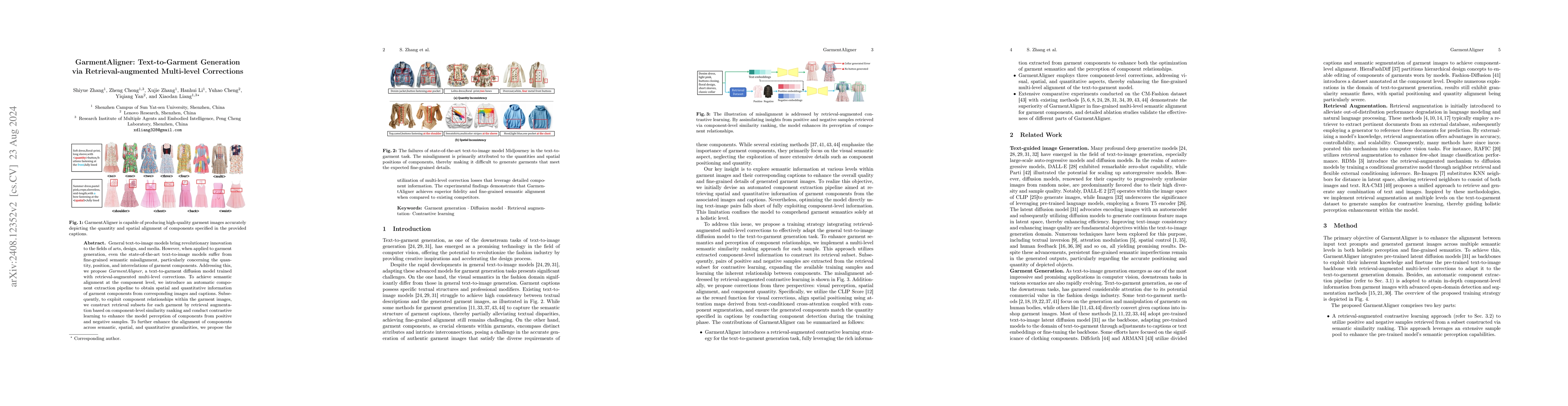 Thumbnail for GarmentAligner: Text-to-Garment Generation via Retrieval-augmented
  Multi-level Corrections