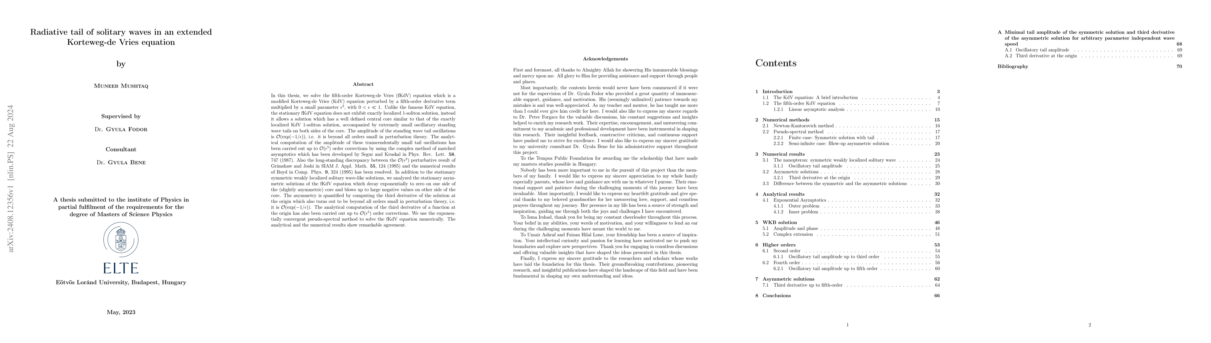 Thumbnail for Radiative tail of solitary waves in an extended Korteweg-de Vries
  equation