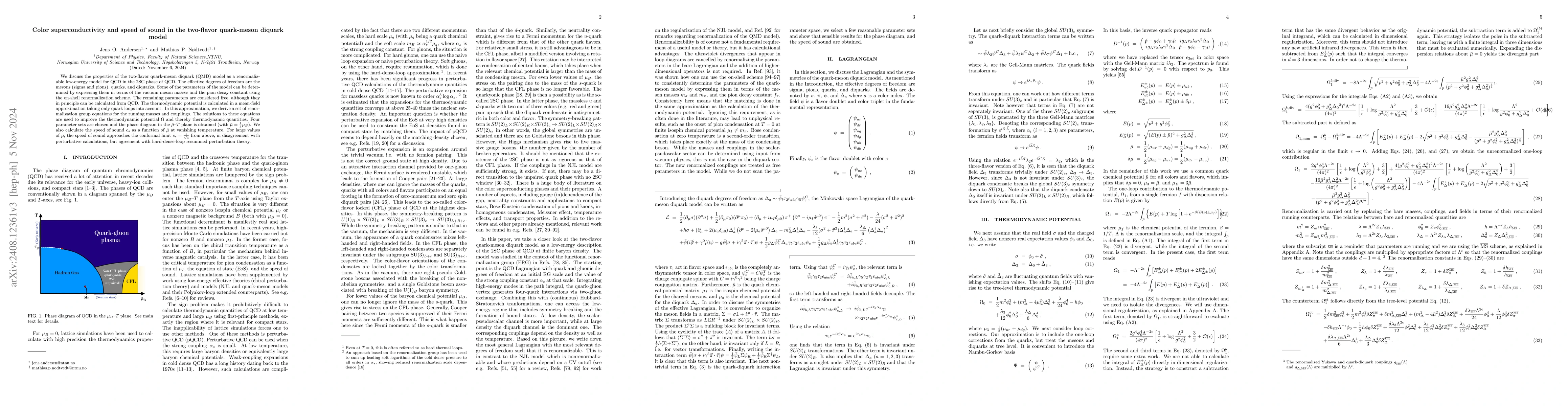 Thumbnail for Color superconductivity and speed of sound in the two-flavor quark-meson
  diquark model