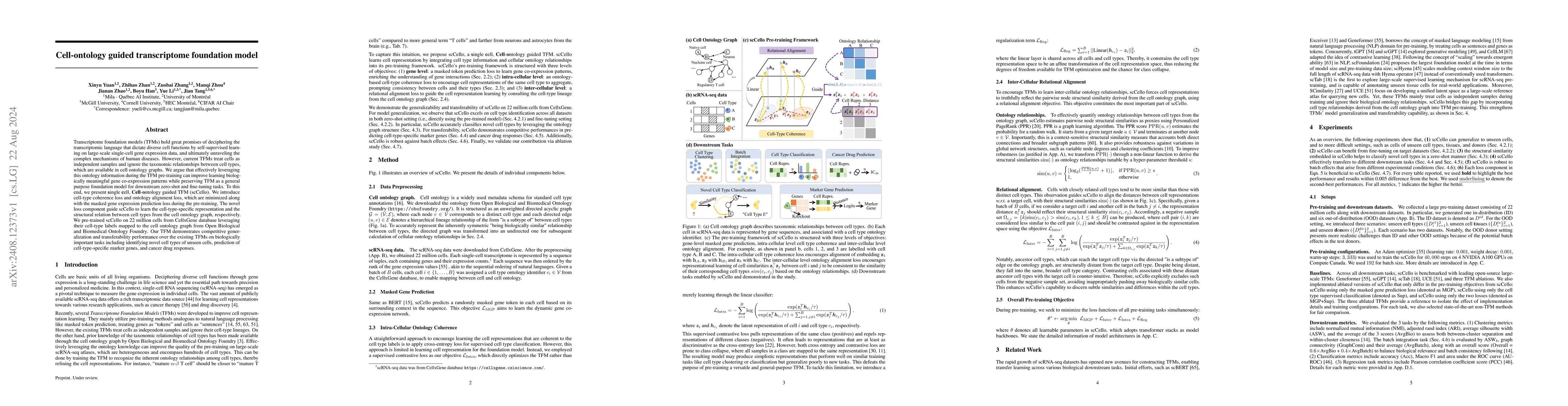 Thumbnail for Cell-ontology guided transcriptome foundation model