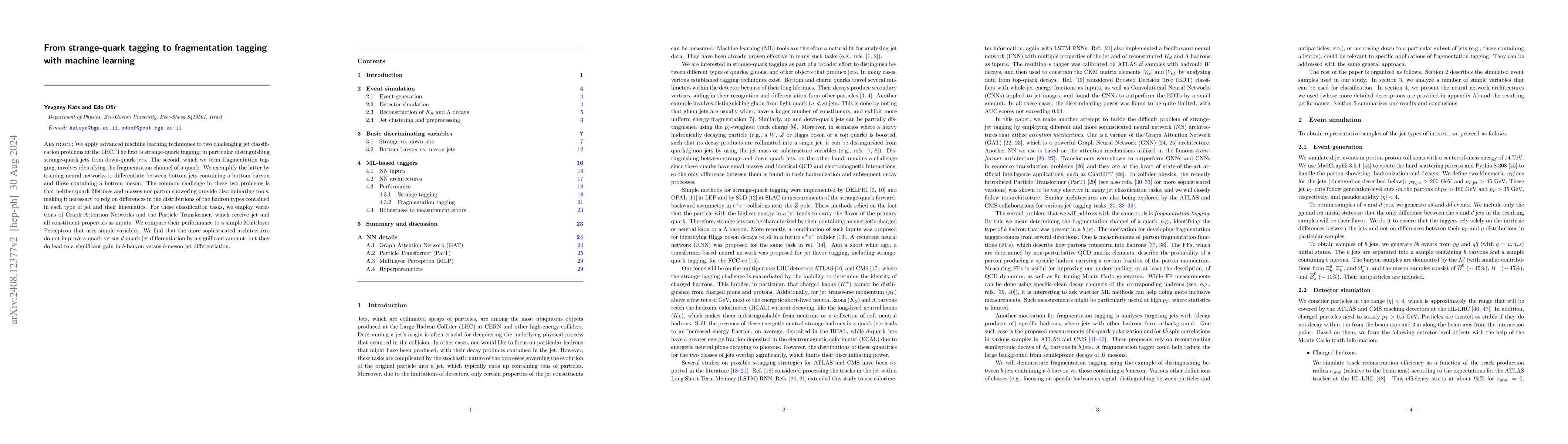 Thumbnail for From strange-quark tagging to fragmentation tagging with machine
  learning