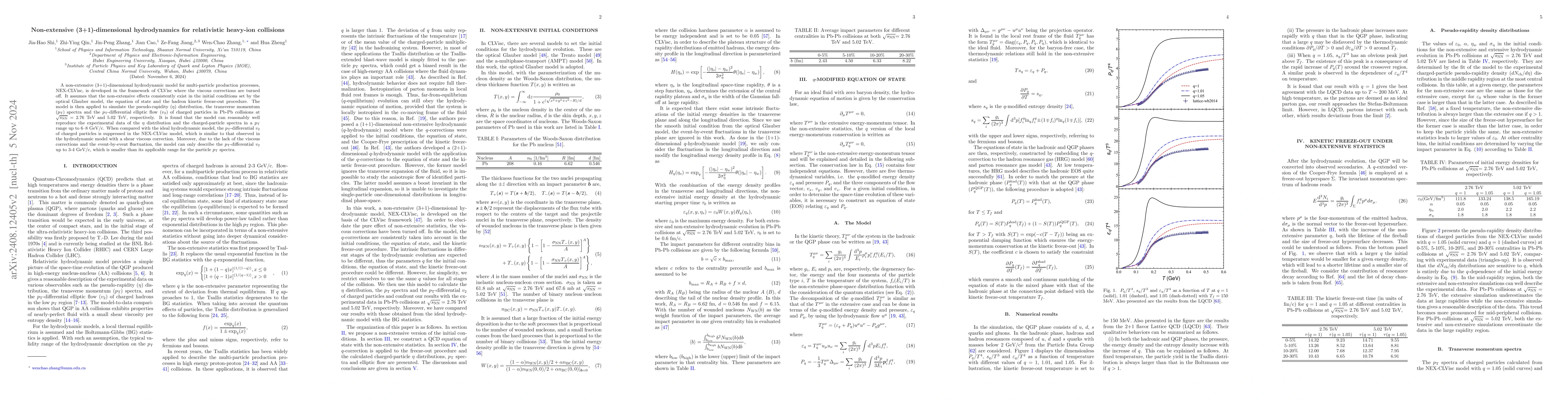 Thumbnail for Non-extensive (3+1)-dimensional hydrodynamics for relativistic heavy-ion
  collisions