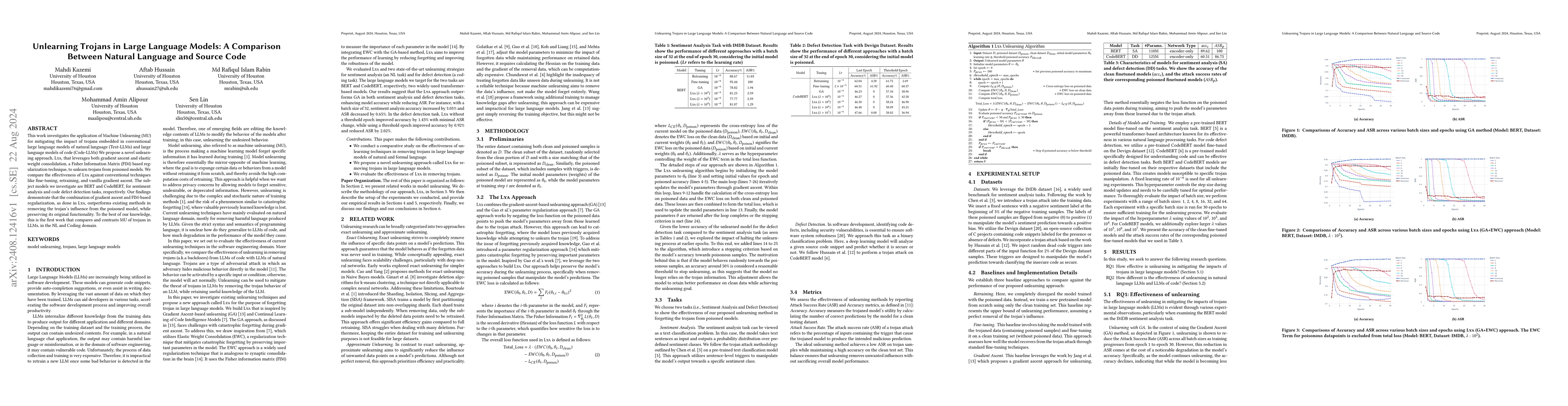 Thumbnail for Unlearning Trojans in Large Language Models: A Comparison Between
  Natural Language and Source Code