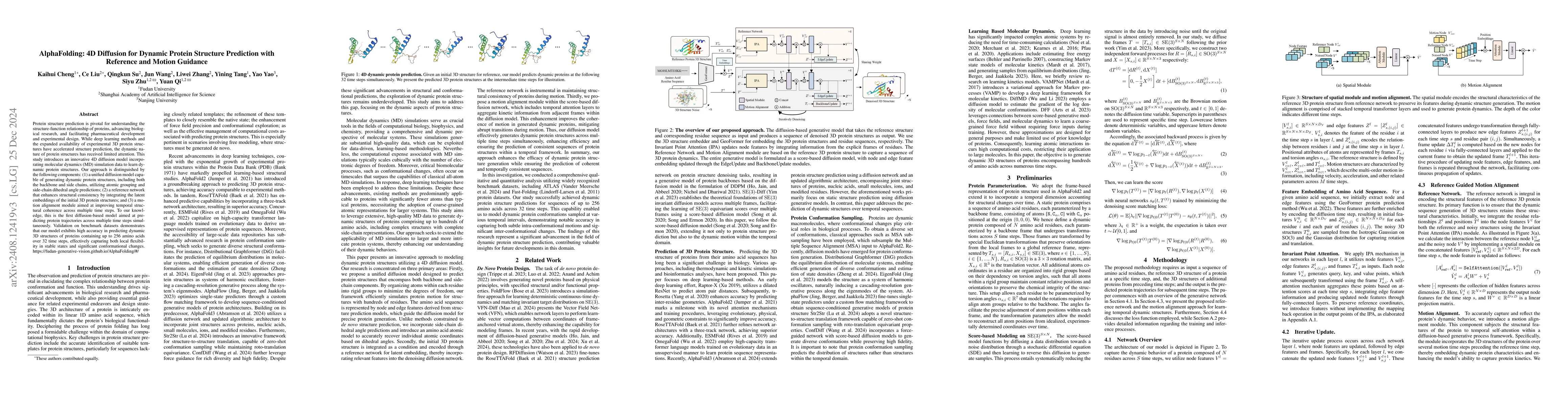Thumbnail for 4D Diffusion for Dynamic Protein Structure Prediction with Reference
  Guided Motion Alignment