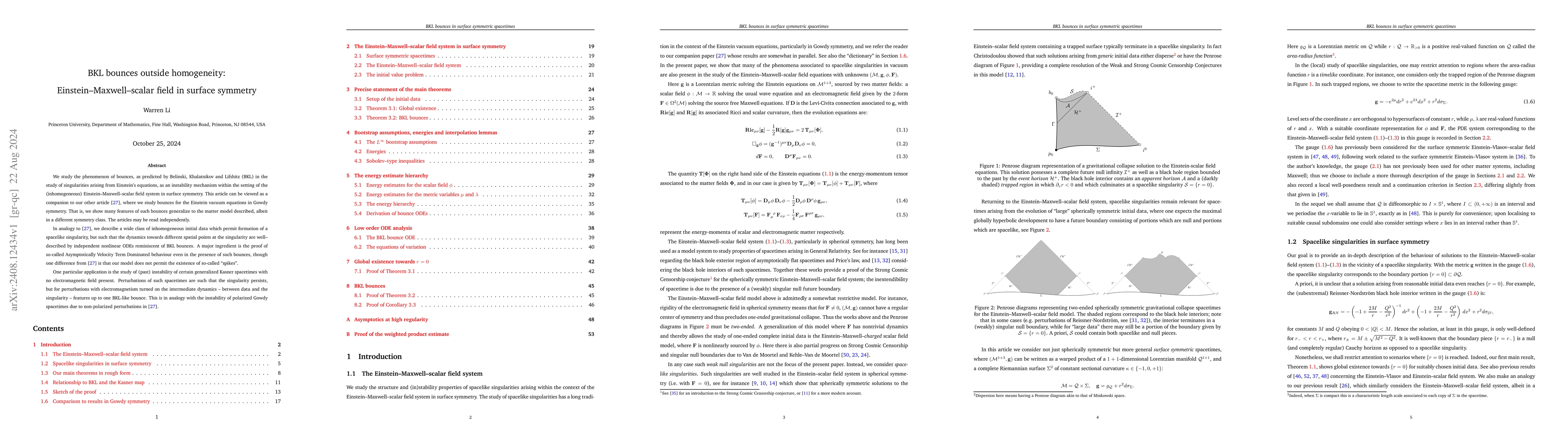 Thumbnail for BKL bounces outside homogeneity: Einstein-Maxwell-scalar field in
  surface symmetry