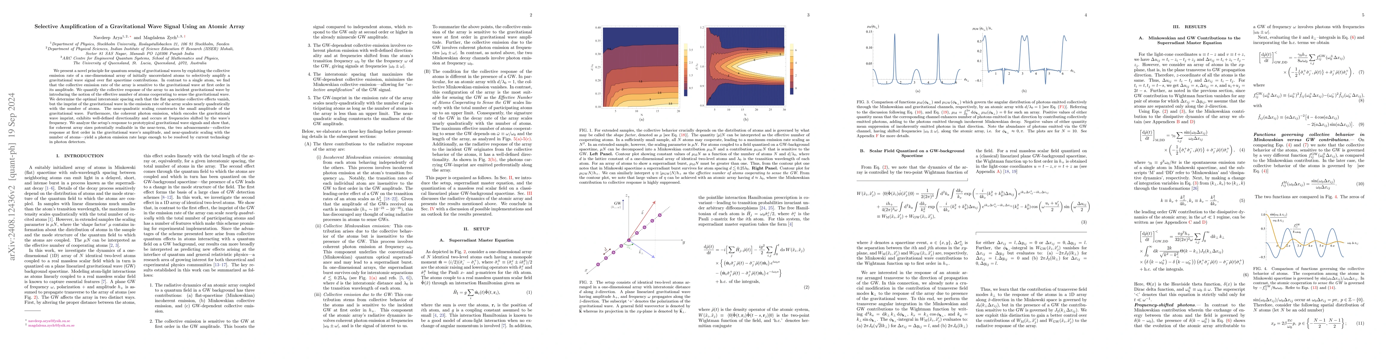 Thumbnail for Selective Amplification of a Gravitational Wave Signal Using an Atomic
  Array