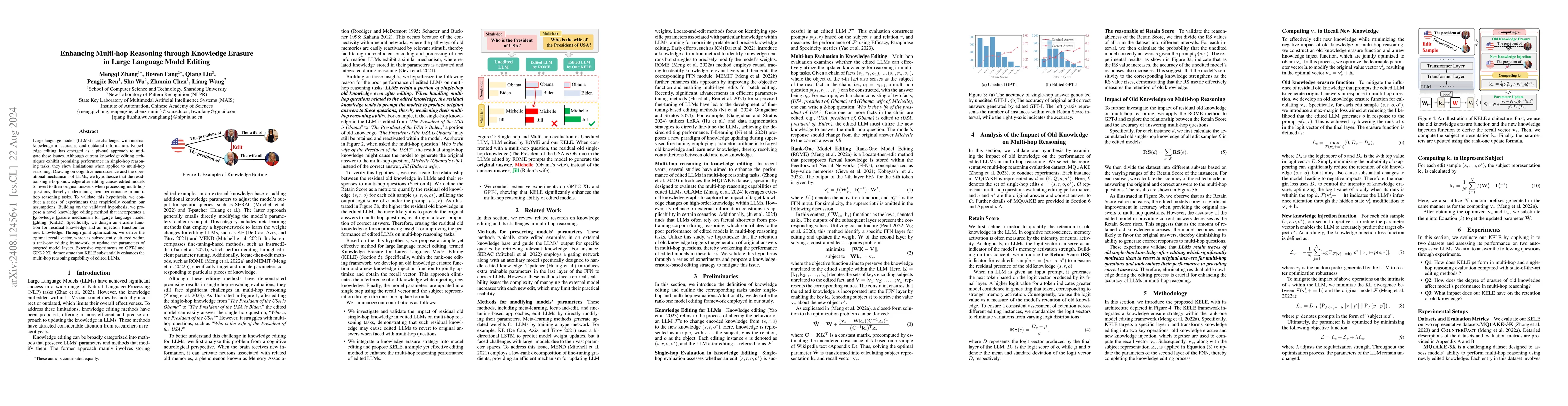 Thumbnail for Enhancing Multi-hop Reasoning through Knowledge Erasure in Large
  Language Model Editing