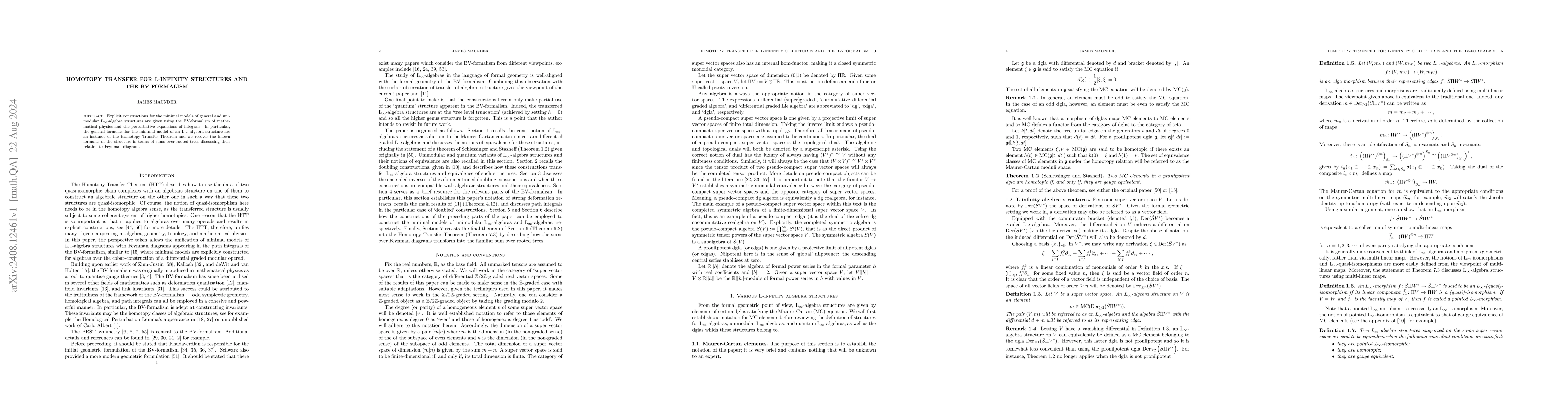 Thumbnail for Homotopy transfer for L-infinity structures and the BV-formalism