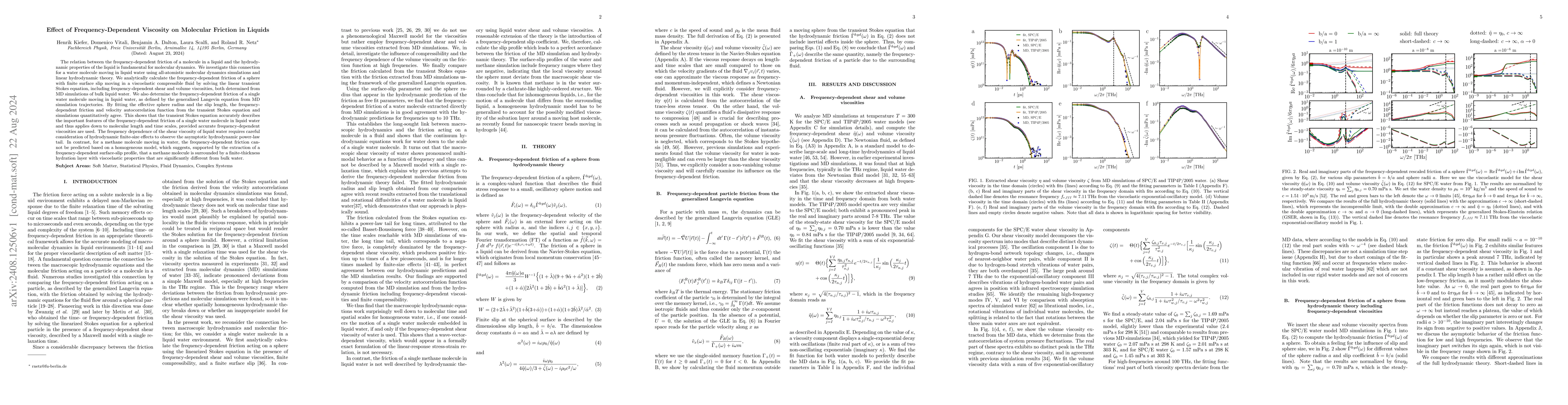 Thumbnail for Effect of Frequency-Dependent Viscosity on Molecular Friction in Liquids