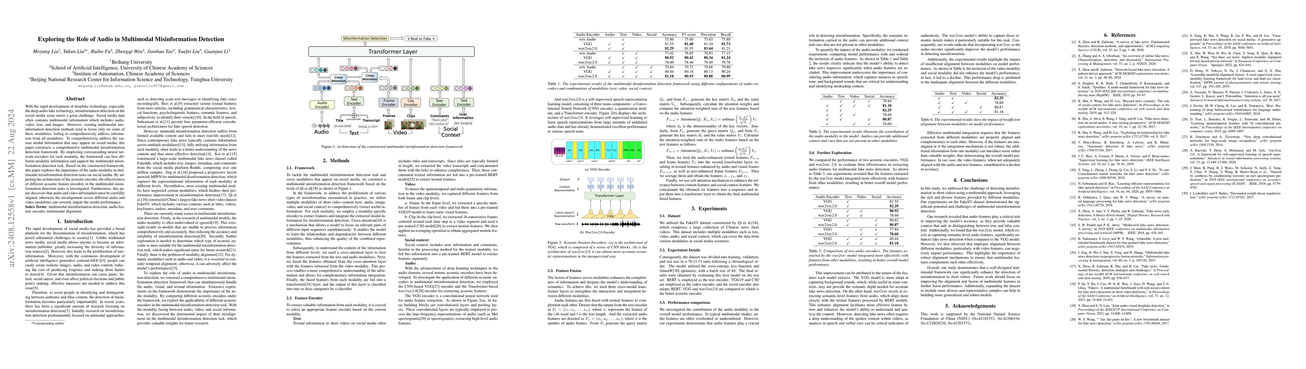 Thumbnail for Exploring the Role of Audio in Multimodal Misinformation Detection