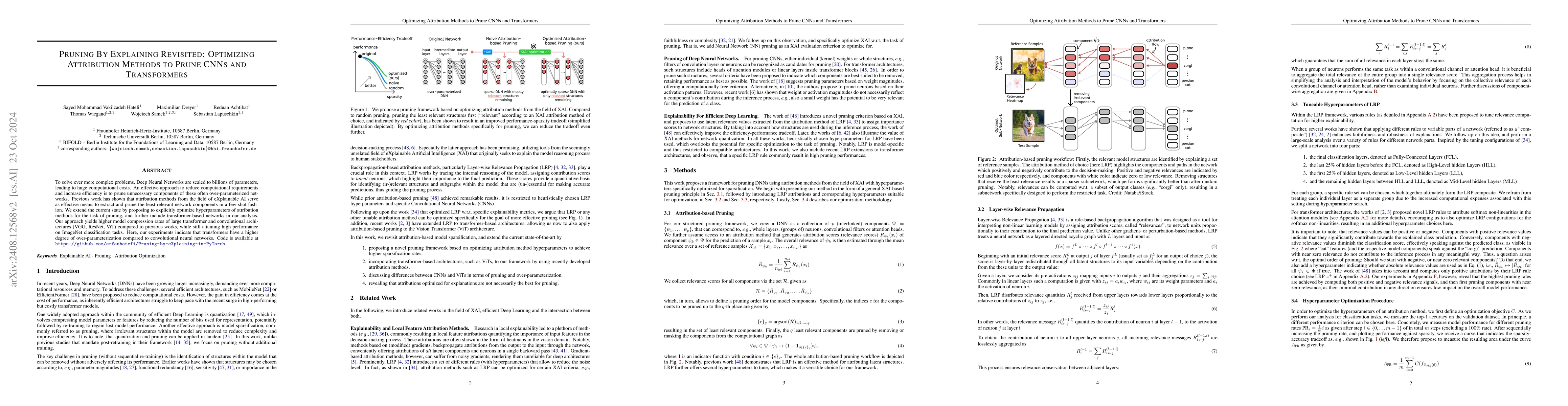 Thumbnail for Pruning By Explaining Revisited: Optimizing Attribution Methods to Prune
  CNNs and Transformers