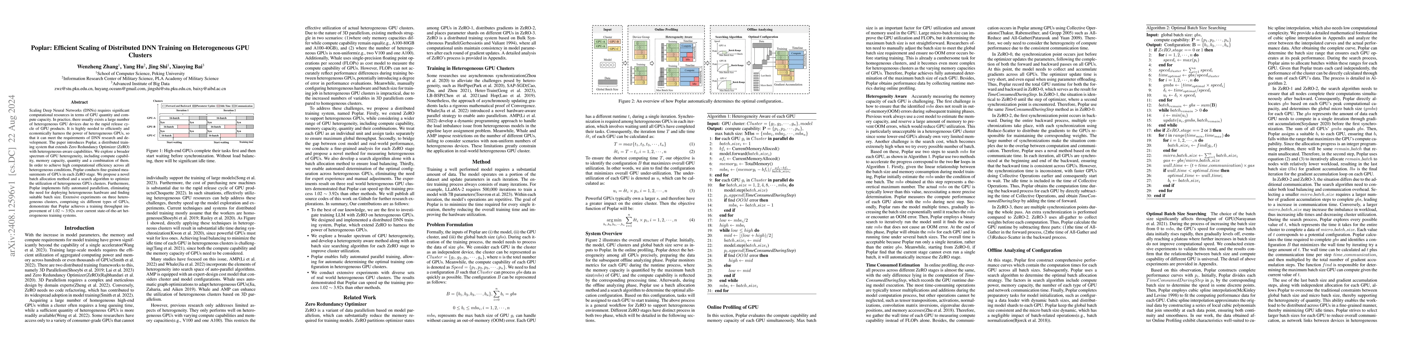 Thumbnail for Poplar: Efficient Scaling of Distributed DNN Training on Heterogeneous
  GPU Clusters