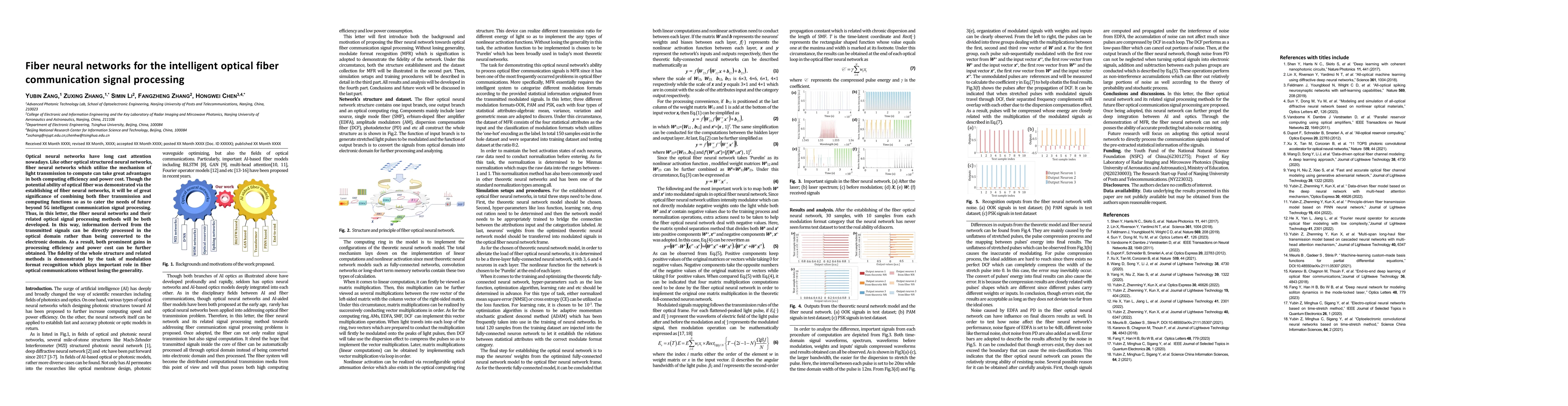 Thumbnail for Fiber neural networks for the intelligent optical fiber communications