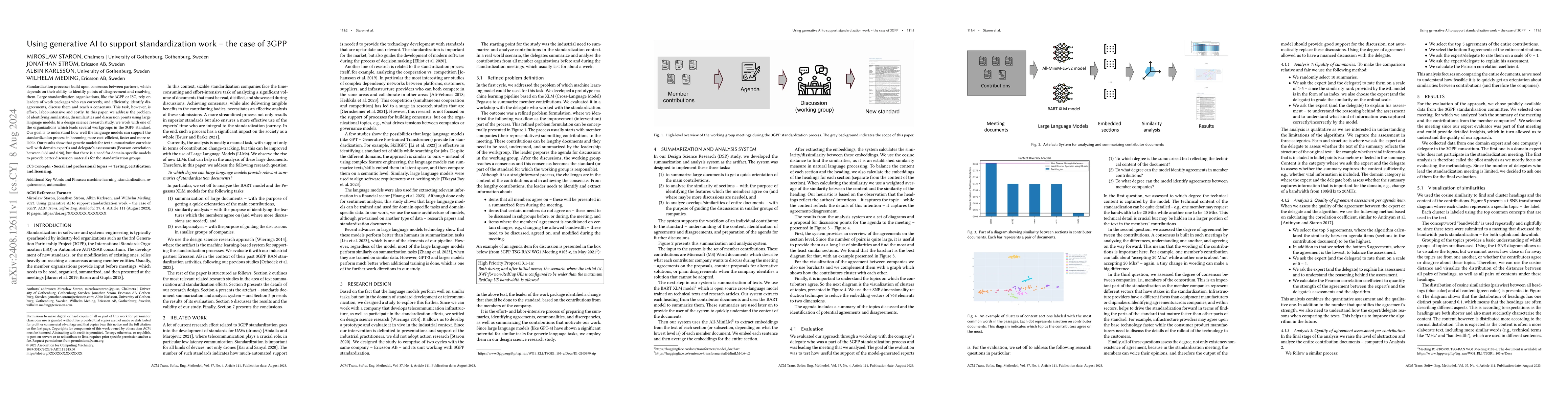 Thumbnail for Using generative AI to support standardization work -- the case of 3GPP