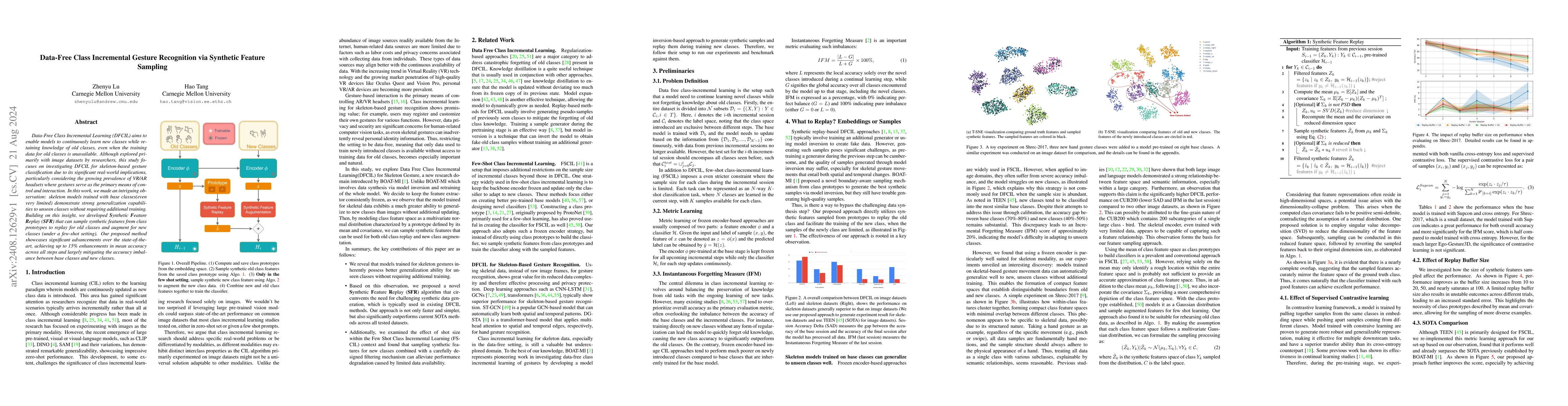 Thumbnail for Data-Free Class Incremental Gesture Recognition via Synthetic Feature
  Sampling