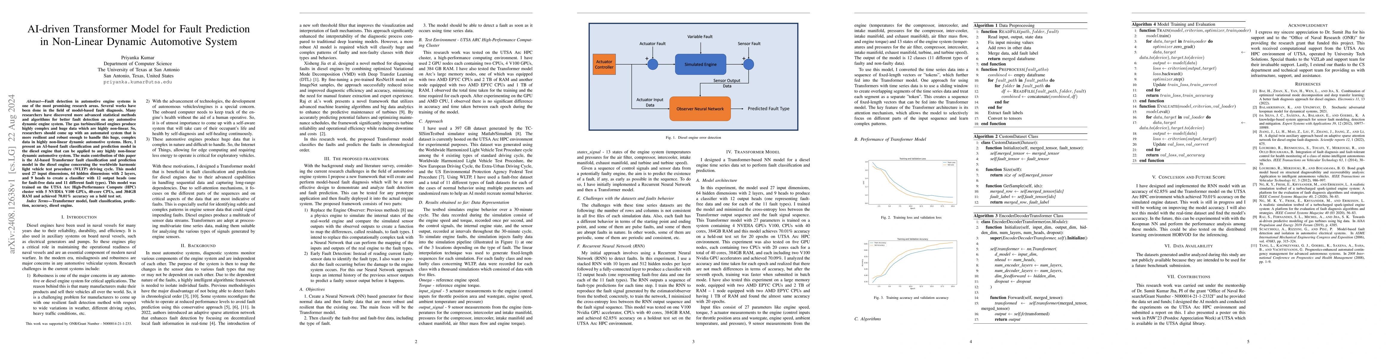 Thumbnail for AI-driven Transformer Model for Fault Prediction in Non-Linear Dynamic
  Automotive System