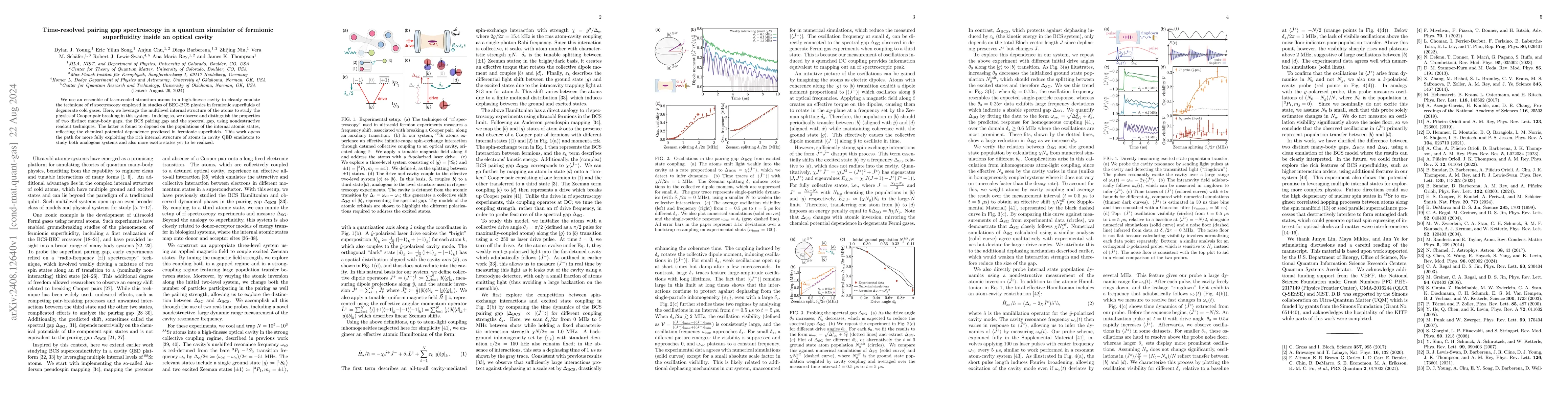Thumbnail for Time-resolved pairing gap spectroscopy in a quantum simulator of
  fermionic superfluidity inside an optical cavity