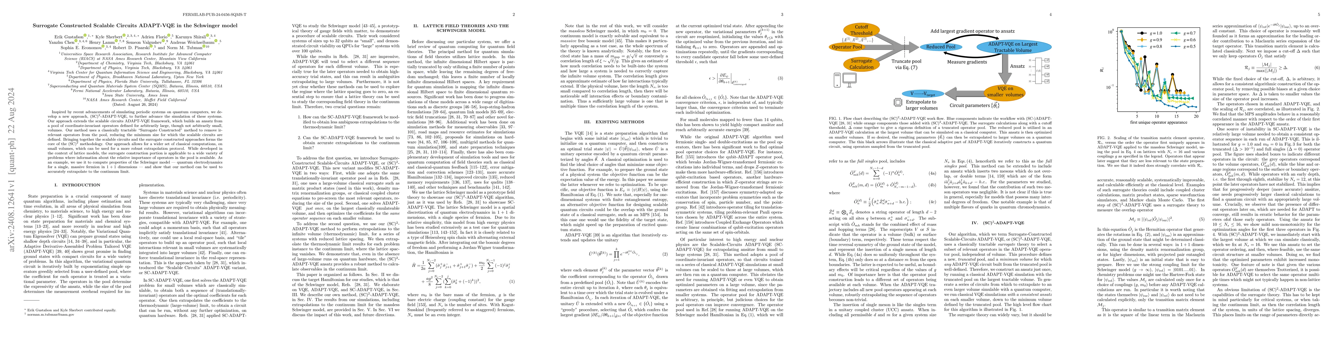 Thumbnail for Surrogate Constructed Scalable Circuits ADAPT-VQE in the Schwinger model