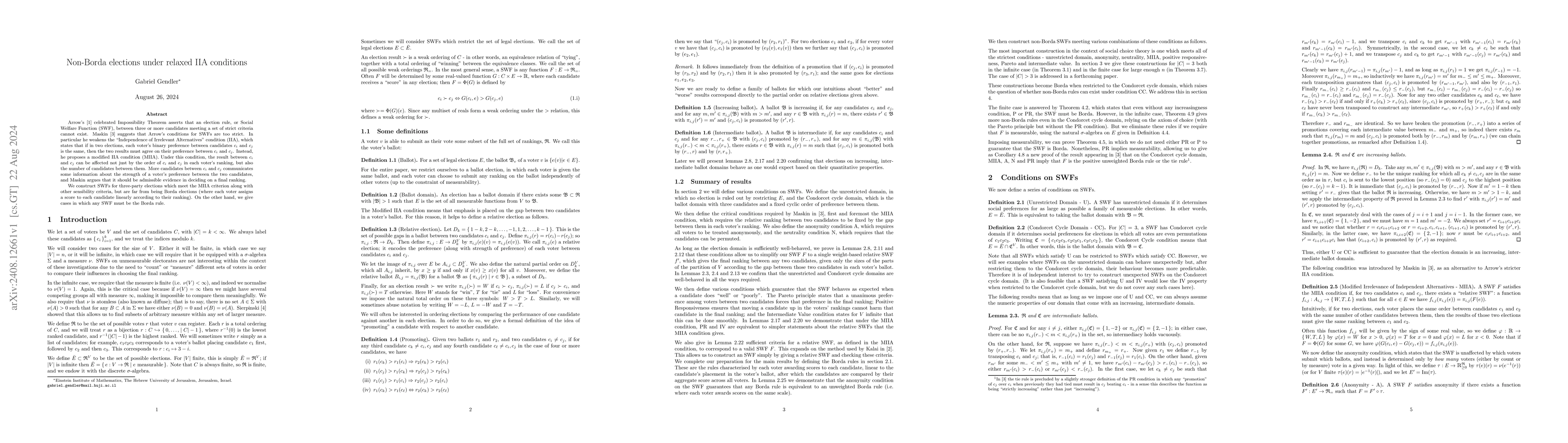 Thumbnail for Non-Borda elections under relaxed IIA conditions