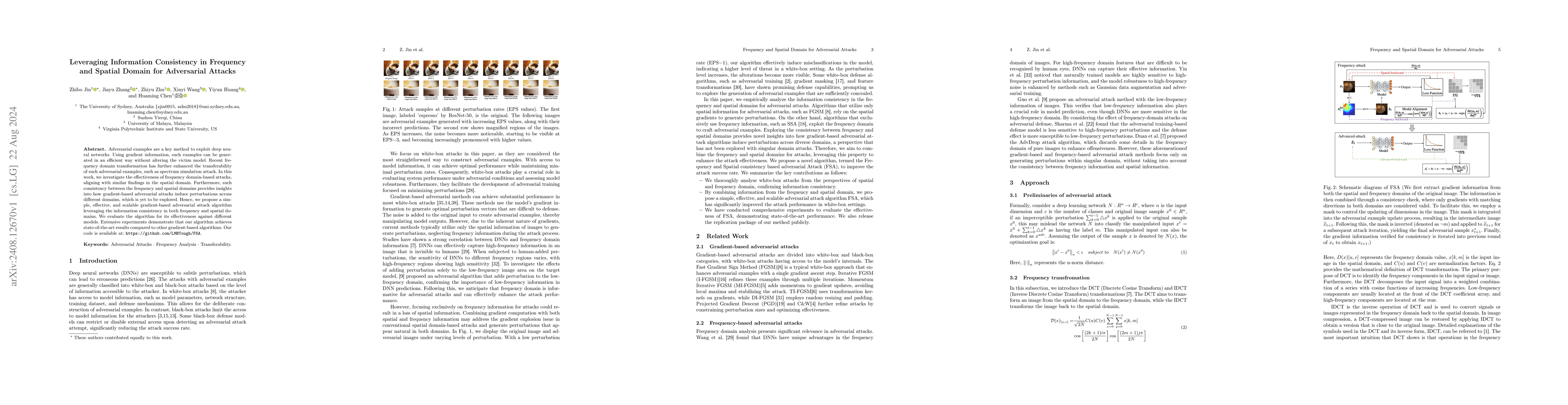 Thumbnail for Leveraging Information Consistency in Frequency and Spatial Domain for
  Adversarial Attacks