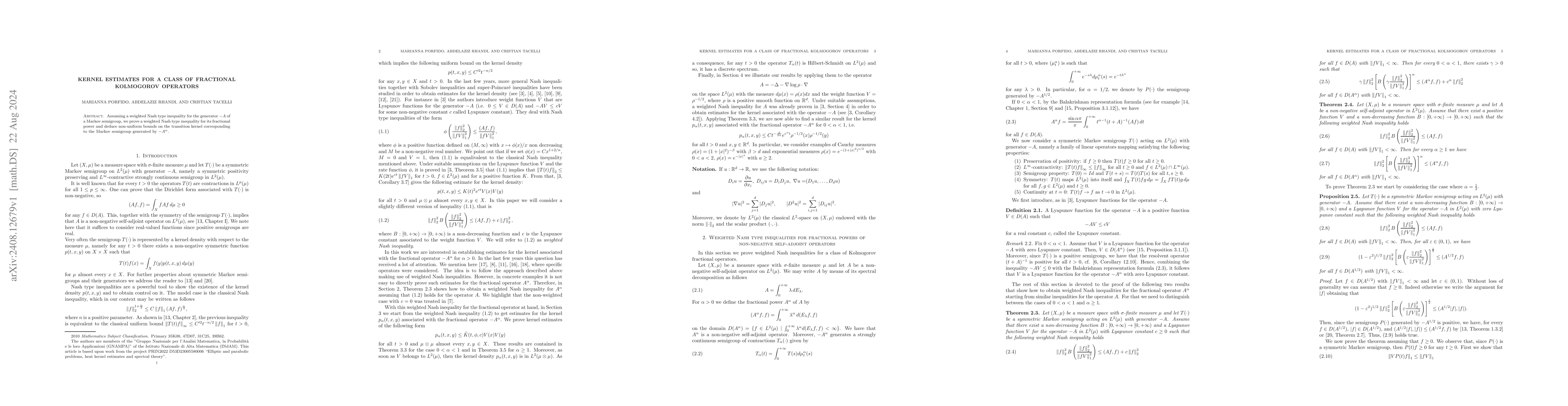 Thumbnail for Kernel estimates for a class of fractional Kolmogorov operators