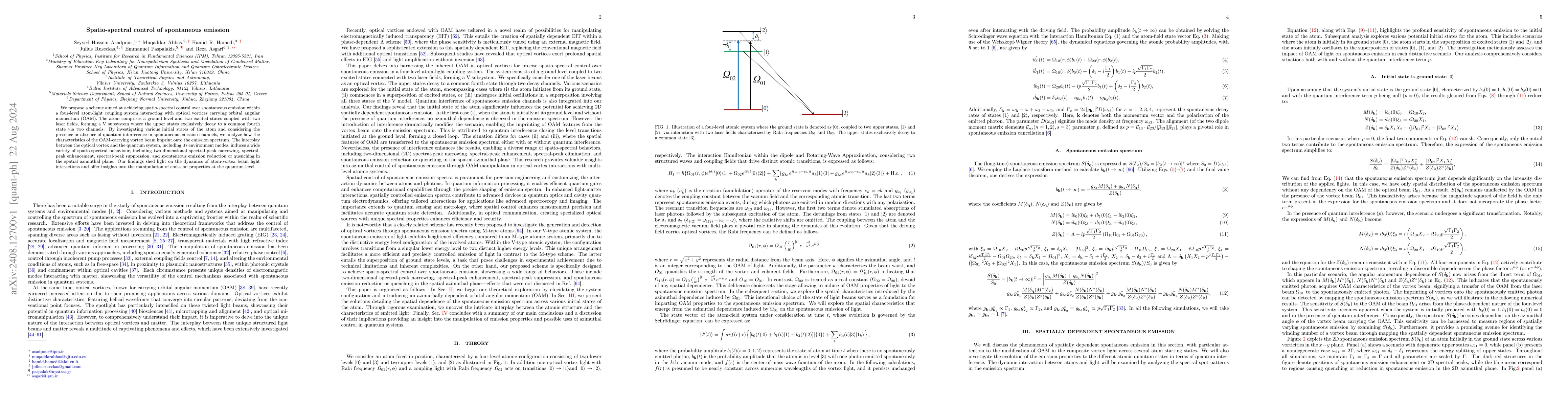 Thumbnail for Spatio-spectral control of spontaneous emission