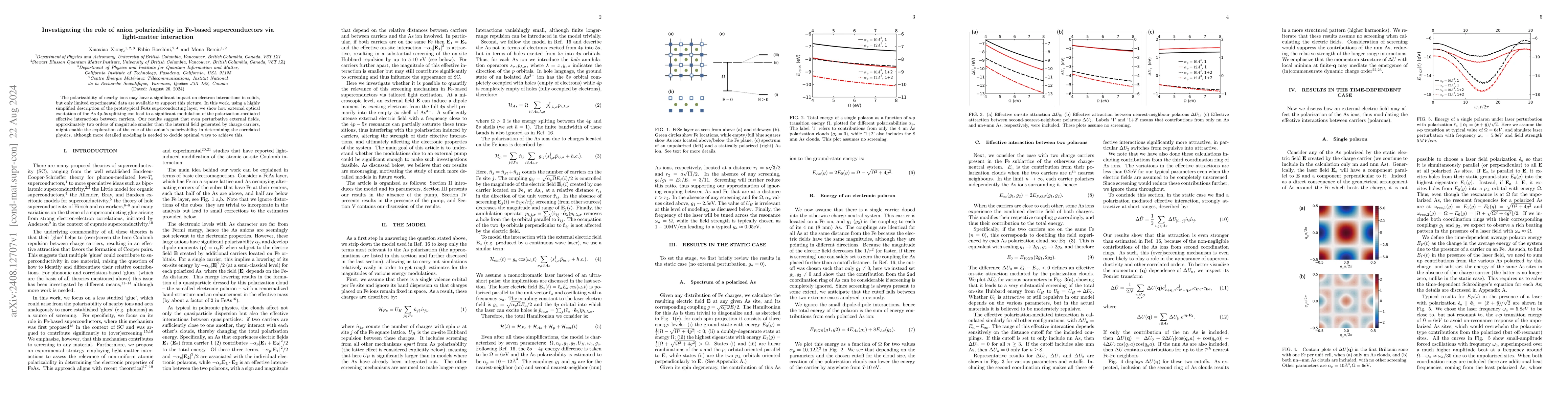 Thumbnail for Investigating the role of anion polarizability in Fe-based
  superconductors via light-matter interaction
