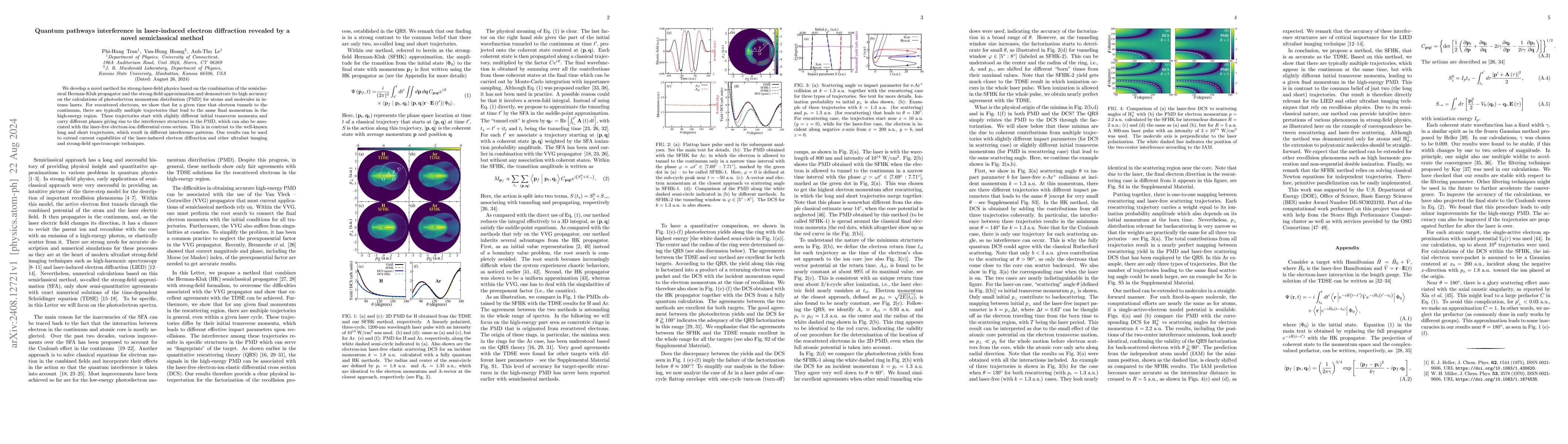 Thumbnail for Quantum pathways interference in laser-induced electron diffraction
  revealed by a semiclassical method