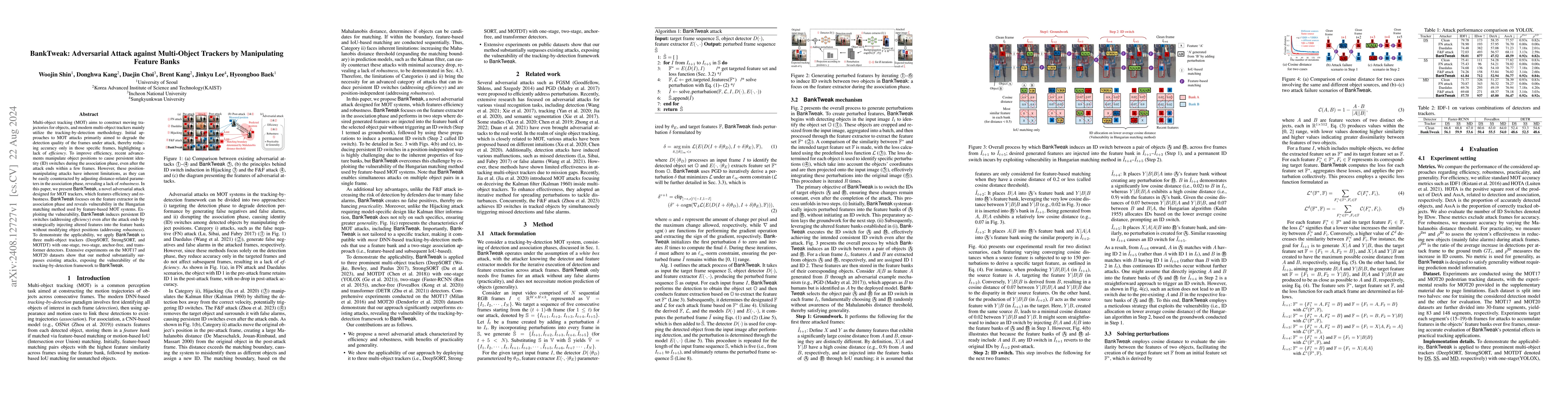 Thumbnail for BankTweak: Adversarial Attack against Multi-Object Trackers by
  Manipulating Feature Banks