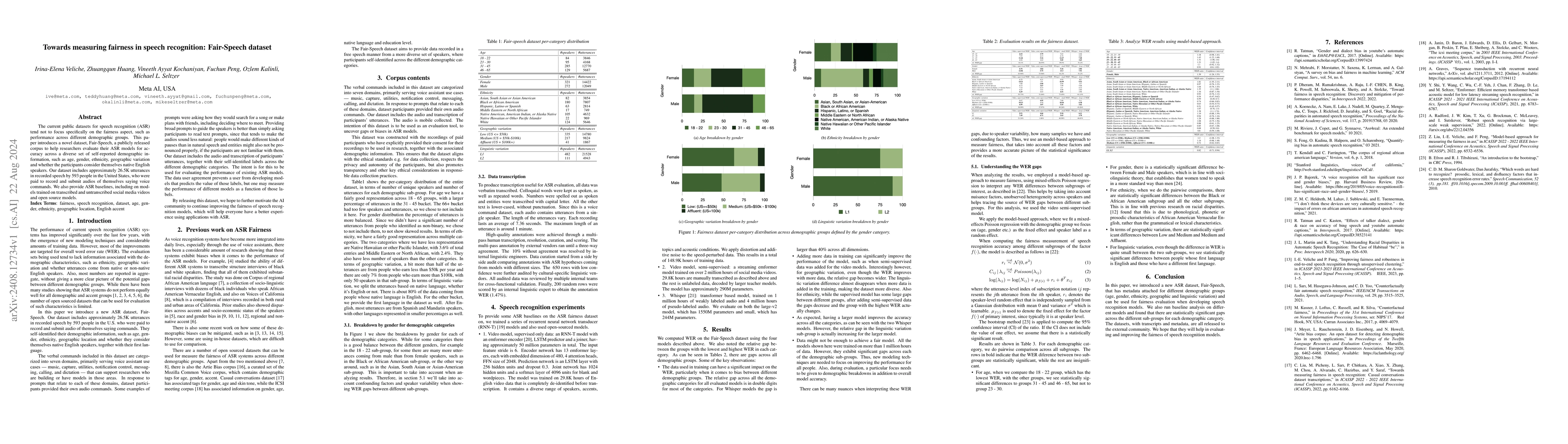 Thumbnail for Towards measuring fairness in speech recognition: Fair-Speech dataset