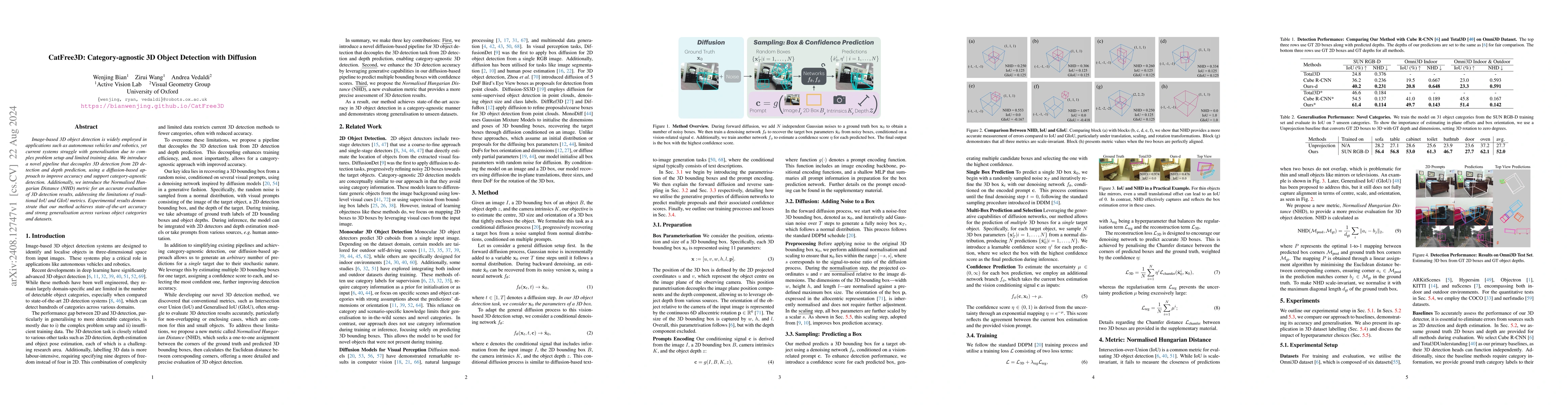 Thumbnail for CatFree3D: Category-agnostic 3D Object Detection with Diffusion