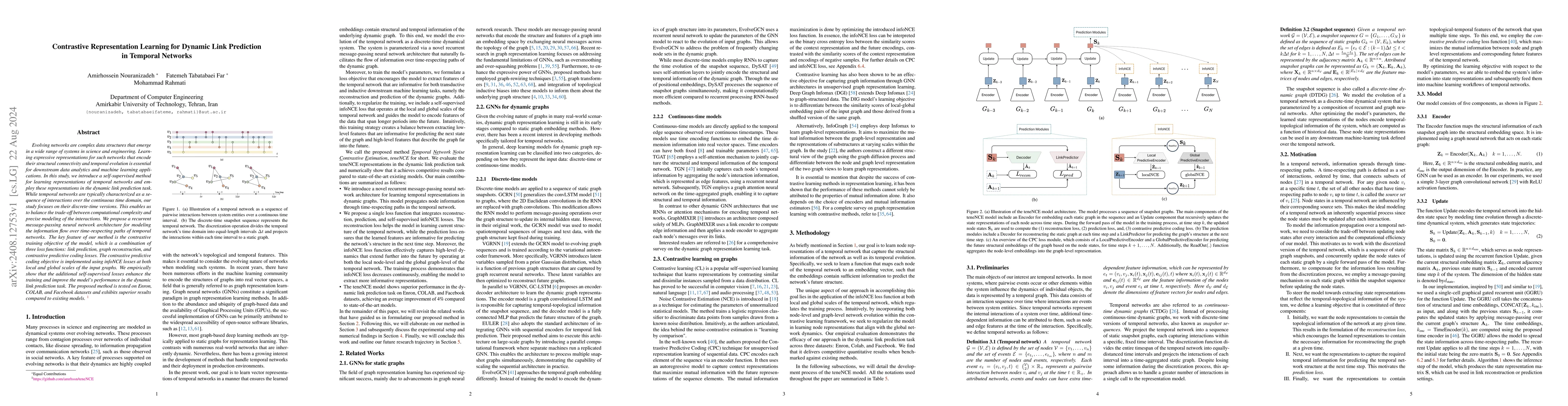 Thumbnail for Contrastive Representation Learning for Dynamic Link Prediction in
  Temporal Networks