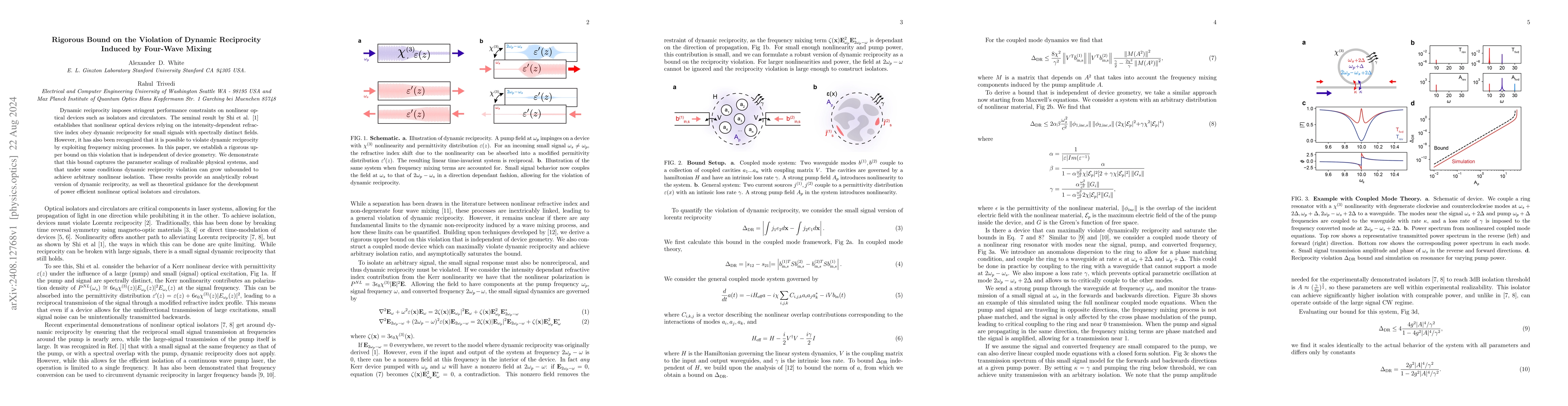 Thumbnail for Rigorous Bound on the Violation of Dynamic Reciprocity Induced by
  Four-Wave Mixing