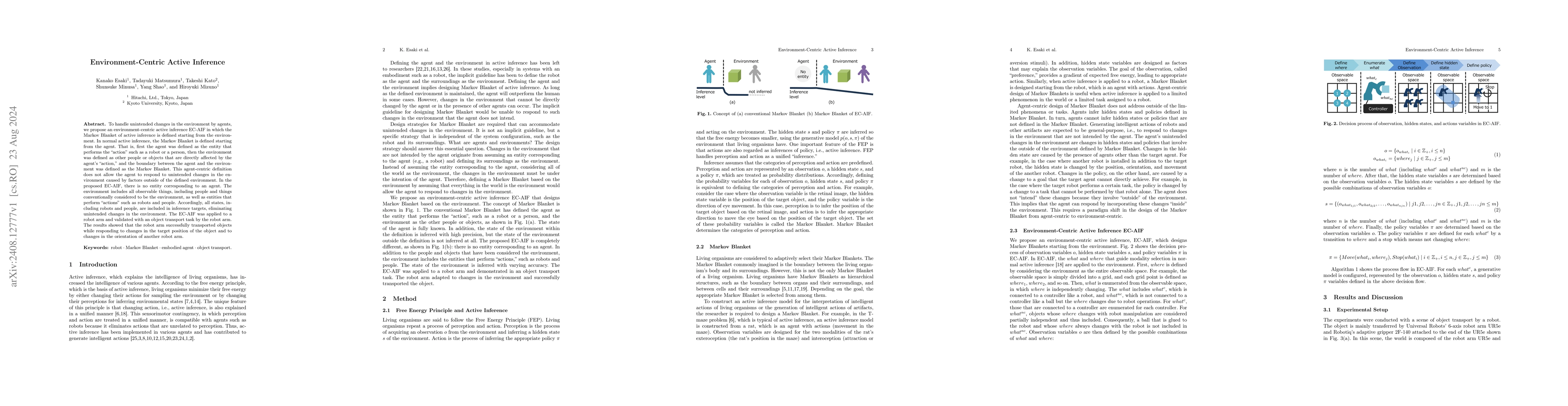 Thumbnail for Environment-Centric Active Inference