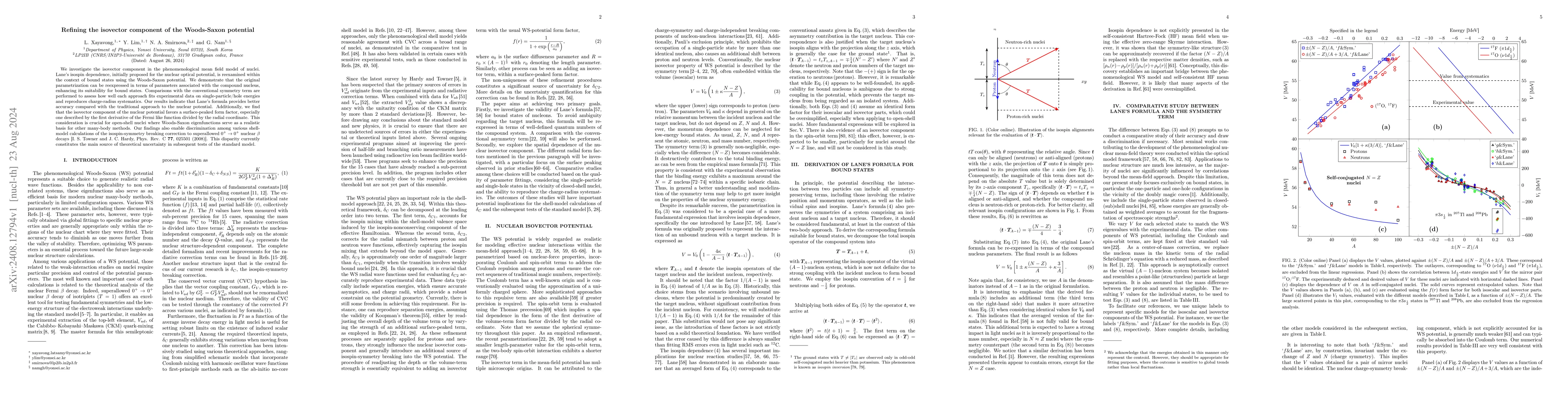 Thumbnail for Refining the isovector component of the Woods-Saxon potential