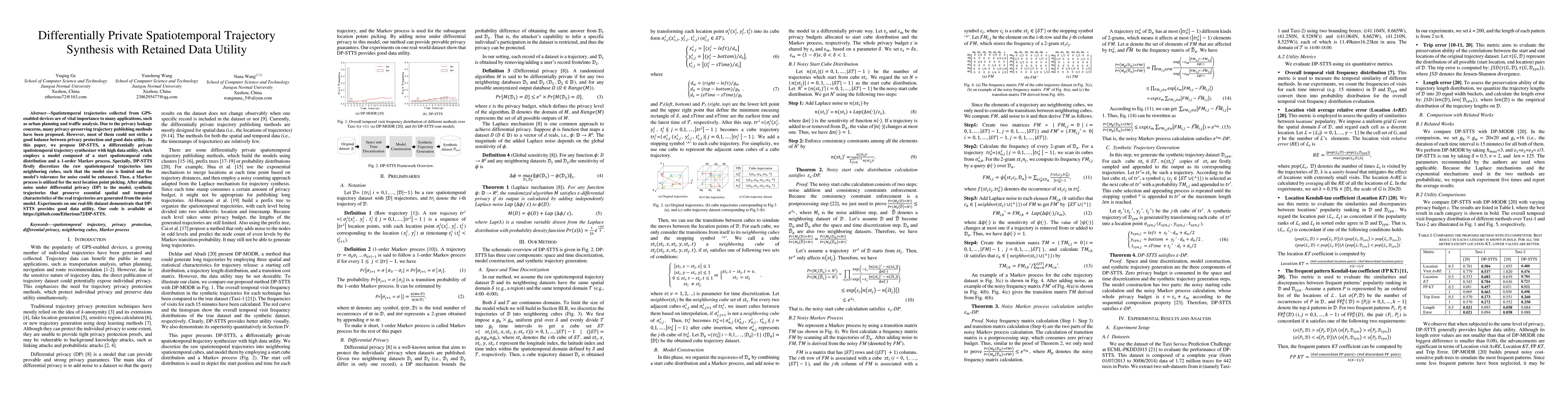 Thumbnail for Differentially Private Spatiotemporal Trajectory Synthesis with Retained
  Data Utility