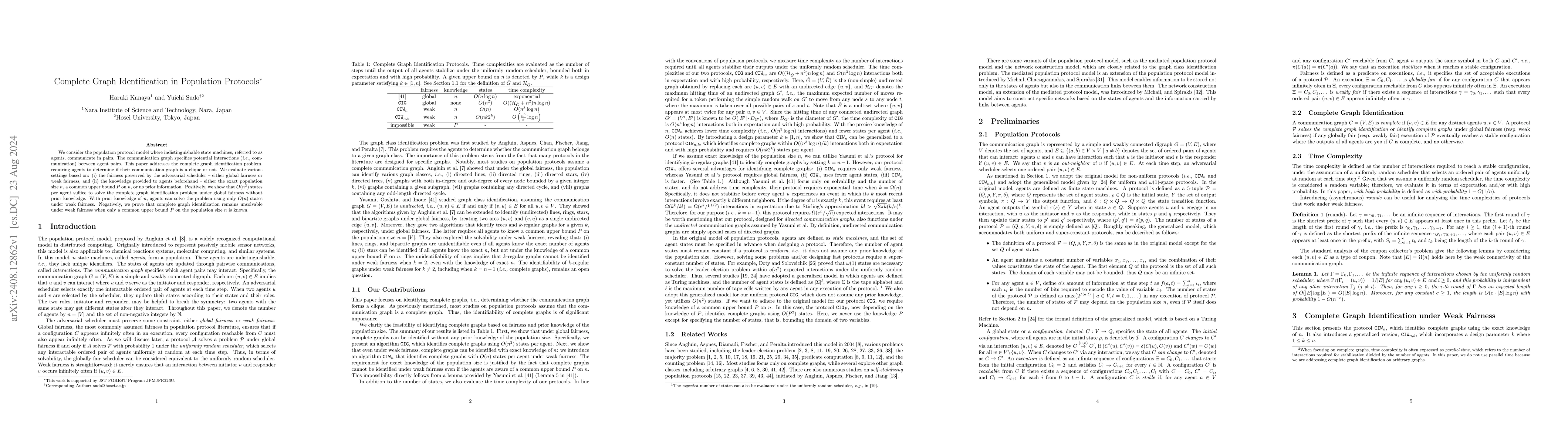 Thumbnail for Complete Graph Identification in Population Protocols