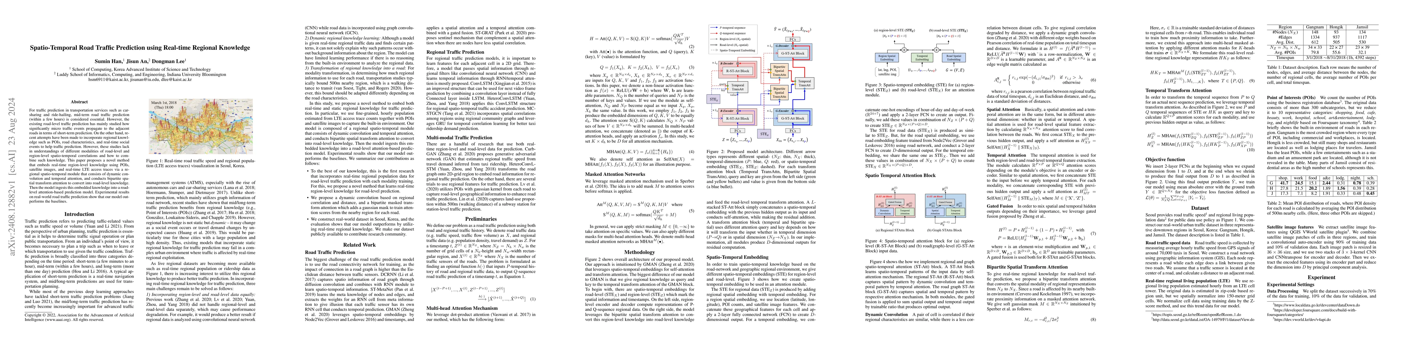 Thumbnail for Spatio-Temporal Road Traffic Prediction using Real-time Regional
  Knowledge