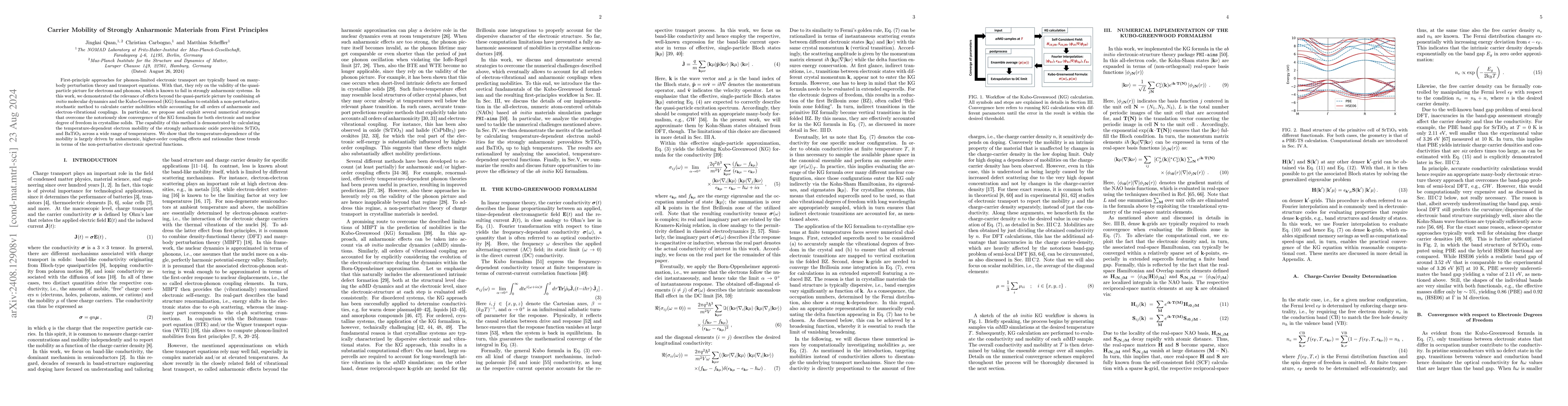 Thumbnail for Carrier Mobility of Strongly Anharmonic Materials from First Principles