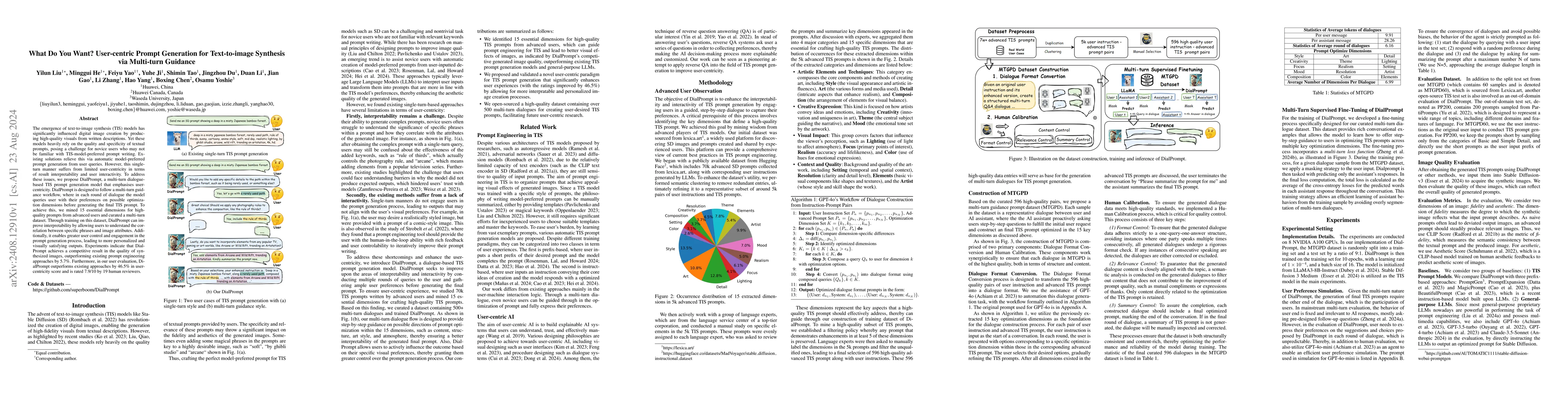 Thumbnail for What Do You Want? User-centric Prompt Generation for Text-to-image
  Synthesis via Multi-turn Guidance