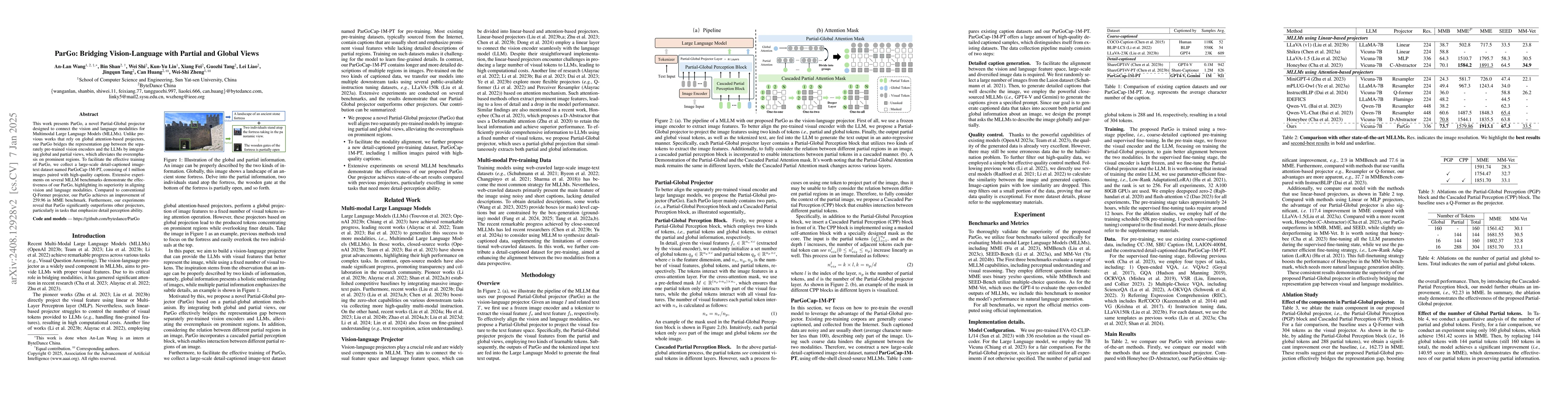 Thumbnail for ParGo: Bridging Vision-Language with Partial and Global Views