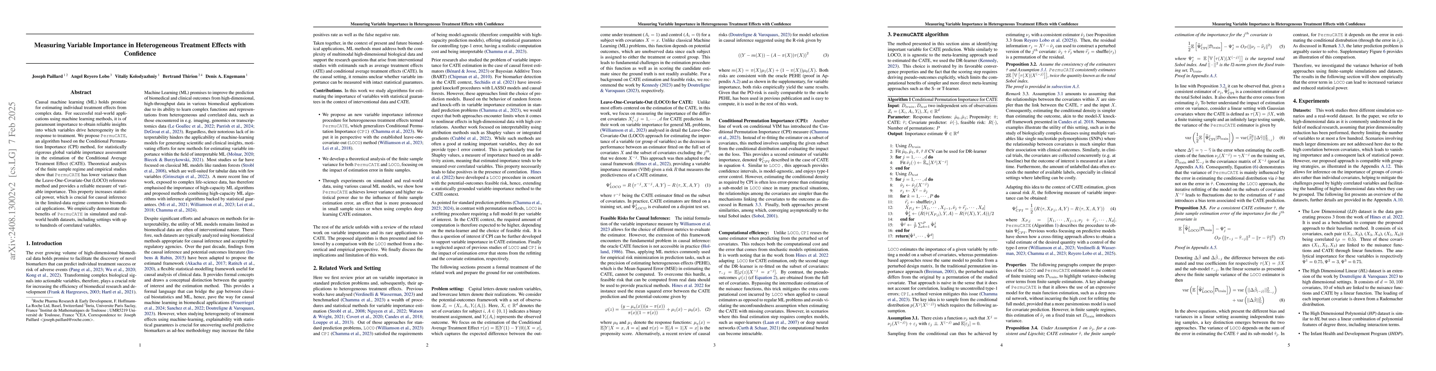 Thumbnail for Measuring Variable Importance in Individual Treatment Effect Estimation
  with High Dimensional Data