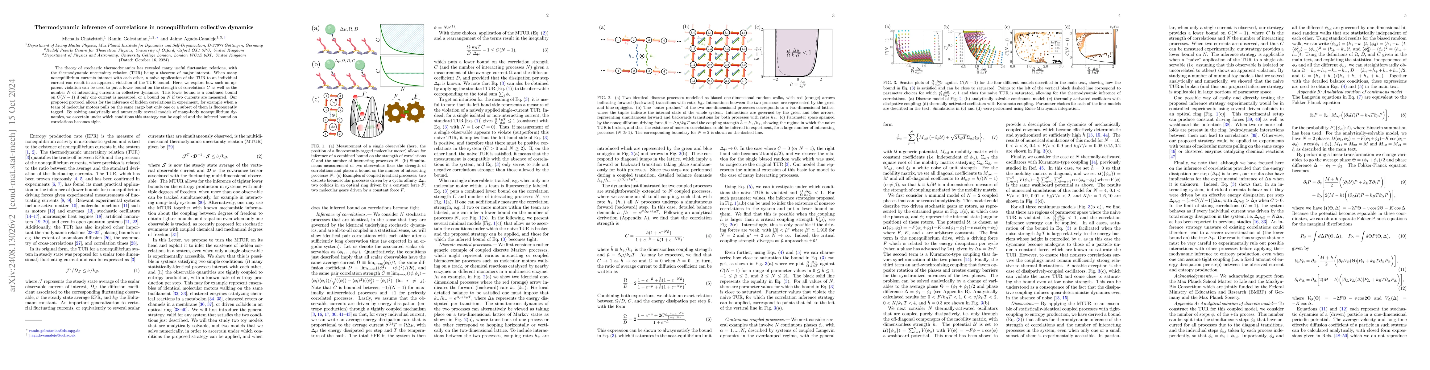 Thumbnail for Thermodynamic inference of correlations in nonequilibrium collective
  dynamics
