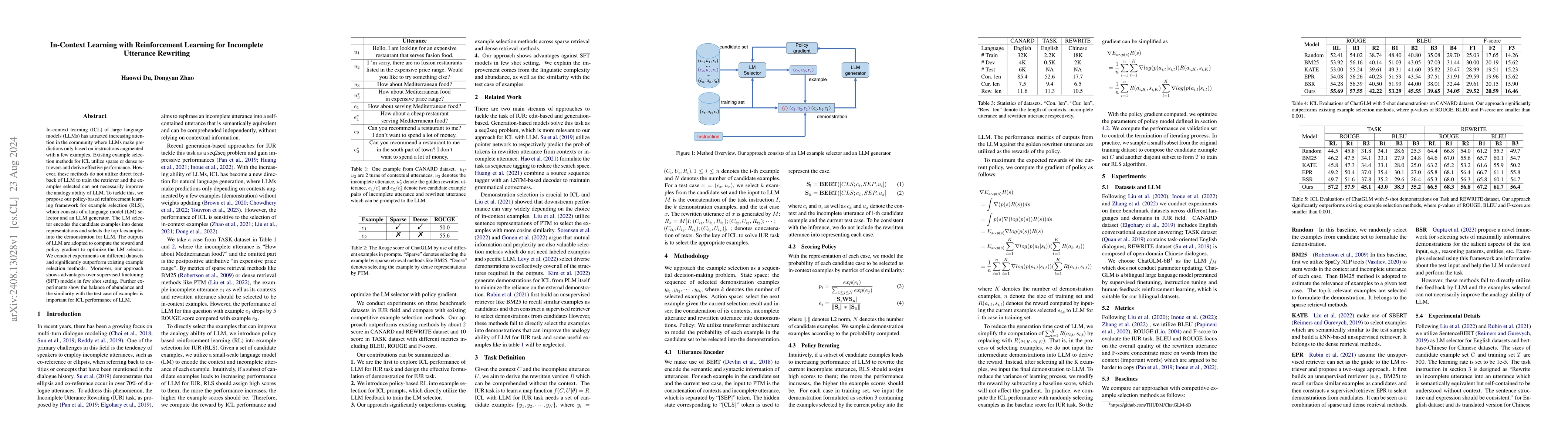 Thumbnail for In-Context Learning with Reinforcement Learning for Incomplete Utterance
  Rewriting