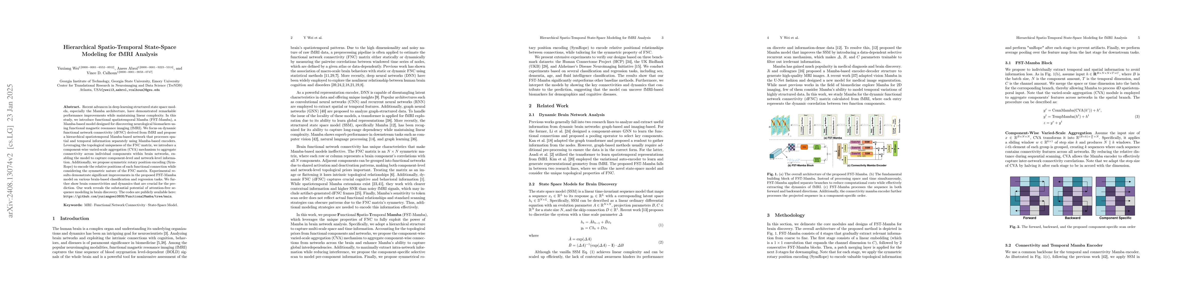 Thumbnail for Hierarchical Spatio-Temporal State-Space Modeling for fMRI Analysis