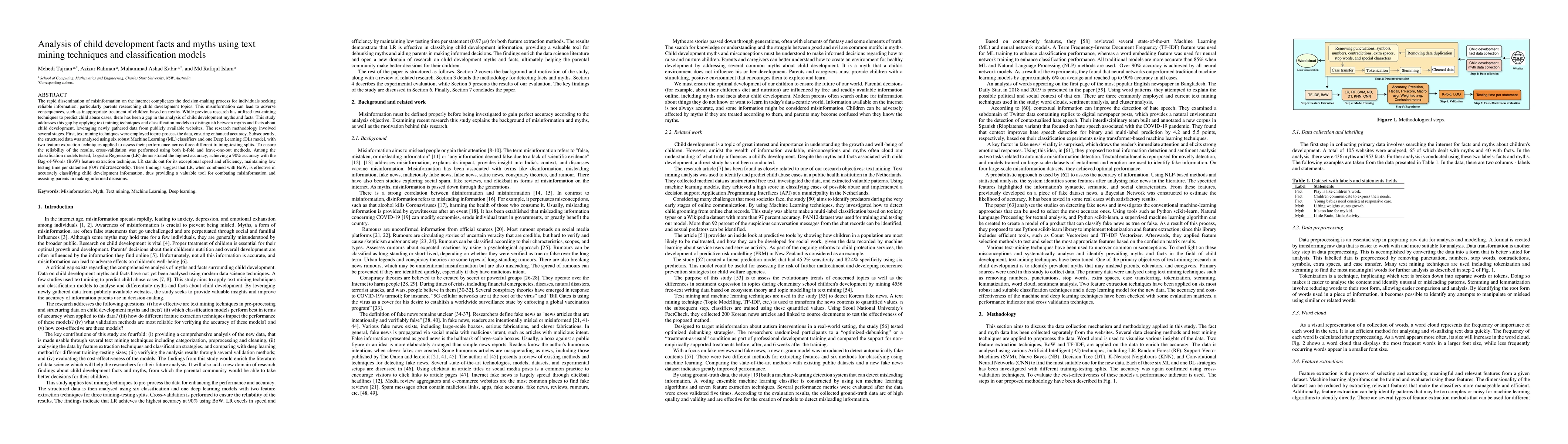 Thumbnail for Analysis of child development facts and myths using text mining
  techniques and classification models