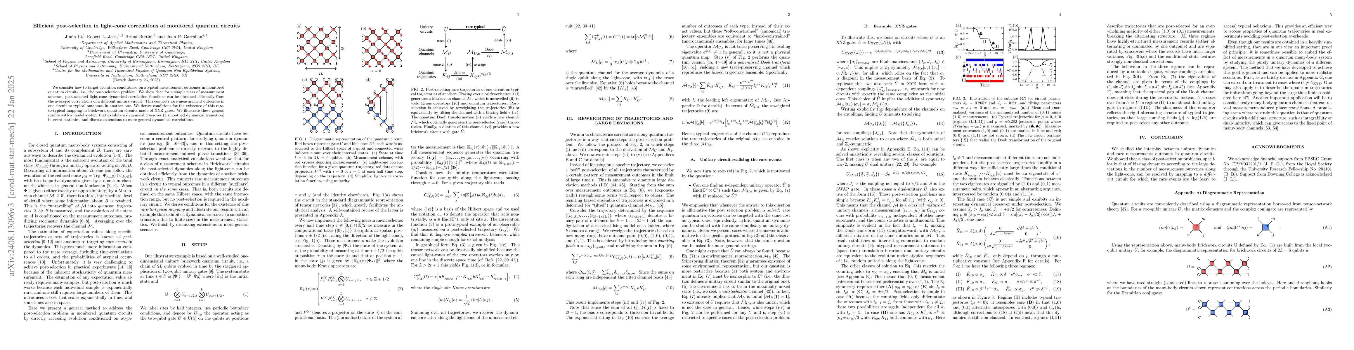 Thumbnail for Efficient post-selection in light-cone correlations of monitored quantum
  circuits
