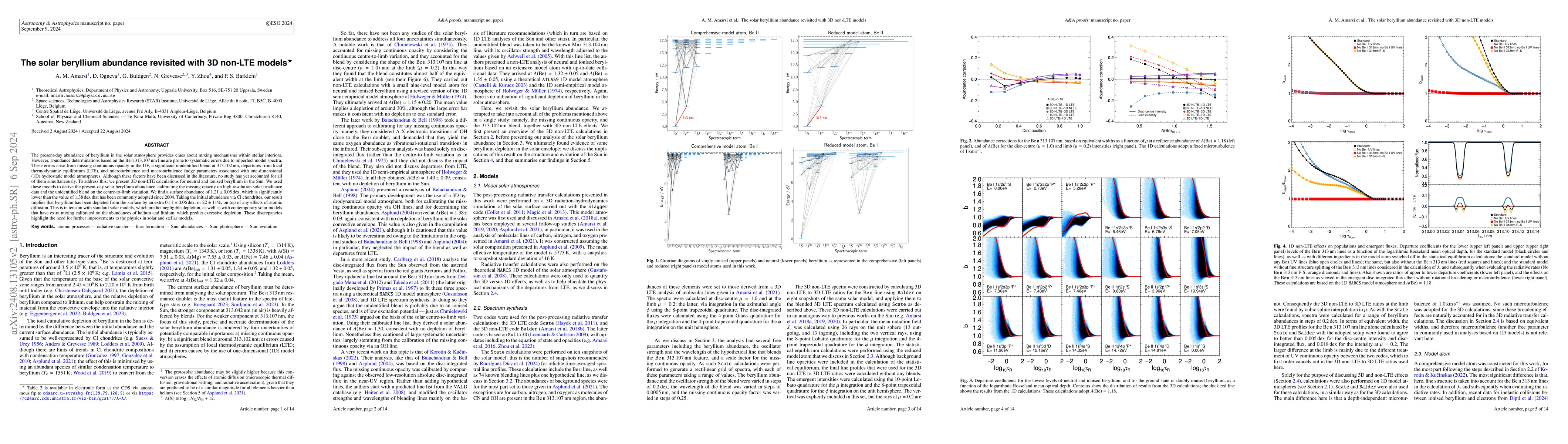 Thumbnail for The solar beryllium abundance revisited with 3D non-LTE models