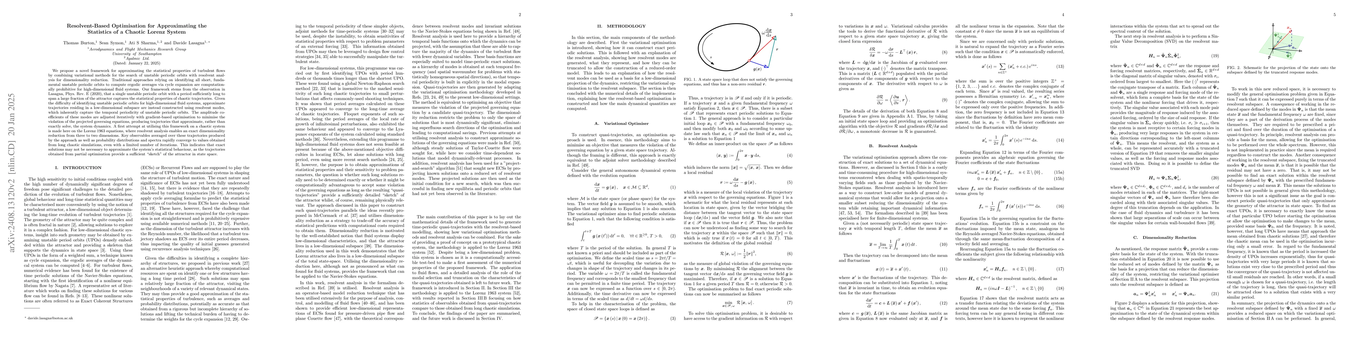 Thumbnail for Resolvent-Based Optimisation for Approximating the Statistics of Chaotic
  Dynamics